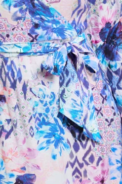 Robe Midi Portefeuille À Motif Floral