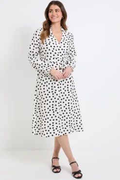 Robe Midi Portefeuille À Motif Floral