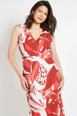 Wallis Robe Midi Portefeuille Tropicale D'été<Femme Robes|Robes Mi-Longues