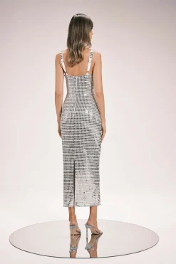 KarenMillen Robe Midi Premium Ornée De Cristaux<Femme Robes|Robes Mi-Longues