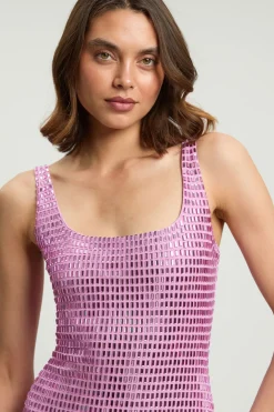 KarenMillen Robe Midi Premium Ornée De Cristaux Whitley Neill<Femme Toutes Les Robes|Robes Mi-Longues