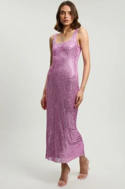 KarenMillen Robe Midi Premium Ornée De Cristaux Whitley Neill<Femme Toutes Les Robes|Robes Mi-Longues