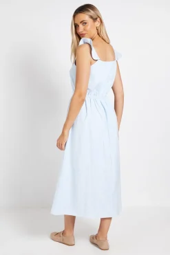 Dorothy Perkins Robe Midi À Rayures Avec Manches Volantées<Femme Toutes Les Robes|Robes Mi-Longues