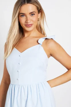 Dorothy Perkins Robe Midi À Rayures Avec Manches Volantées<Femme Toutes Les Robes|Robes Mi-Longues