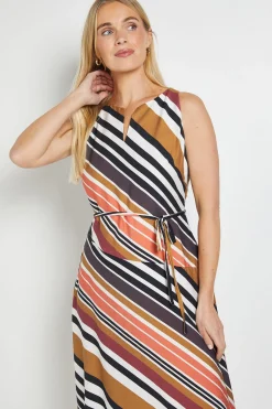 Robe Midi À Rayures D'été Petite