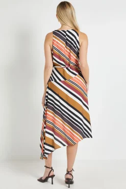 Robe Midi À Rayures D'été Petite