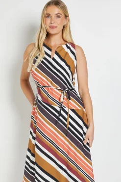 Robe Midi À Rayures D'été Petite