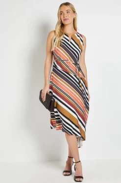 Robe Midi À Rayures D'été Petite