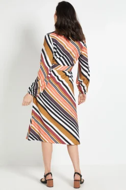 Wallis Robe Midi À Rayures Estivale Avec Ceinture<Femme Toutes Les Robes|Robes Mi-Longues