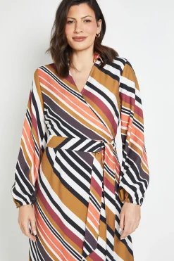 Wallis Robe Midi À Rayures Estivale Avec Ceinture<Femme Toutes Les Robes|Robes Mi-Longues