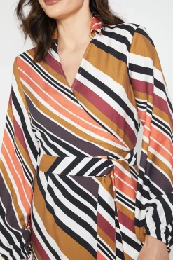 Wallis Robe Midi À Rayures Estivale Avec Ceinture<Femme Toutes Les Robes|Robes Mi-Longues