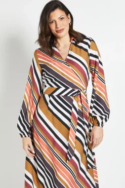 Wallis Robe Midi À Rayures Estivale Avec Ceinture<Femme Toutes Les Robes|Robes Mi-Longues