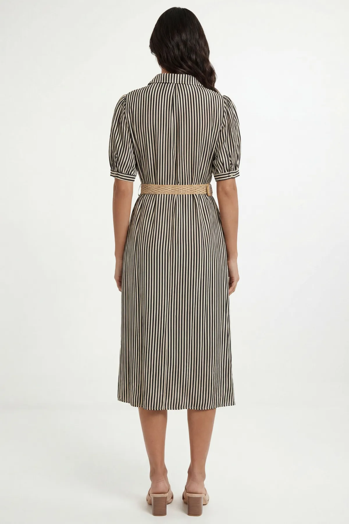 Wallis Robe Midi À Rayures Estivales Avec Ceinture<Femme Robes Chemise|Toutes Les Robes