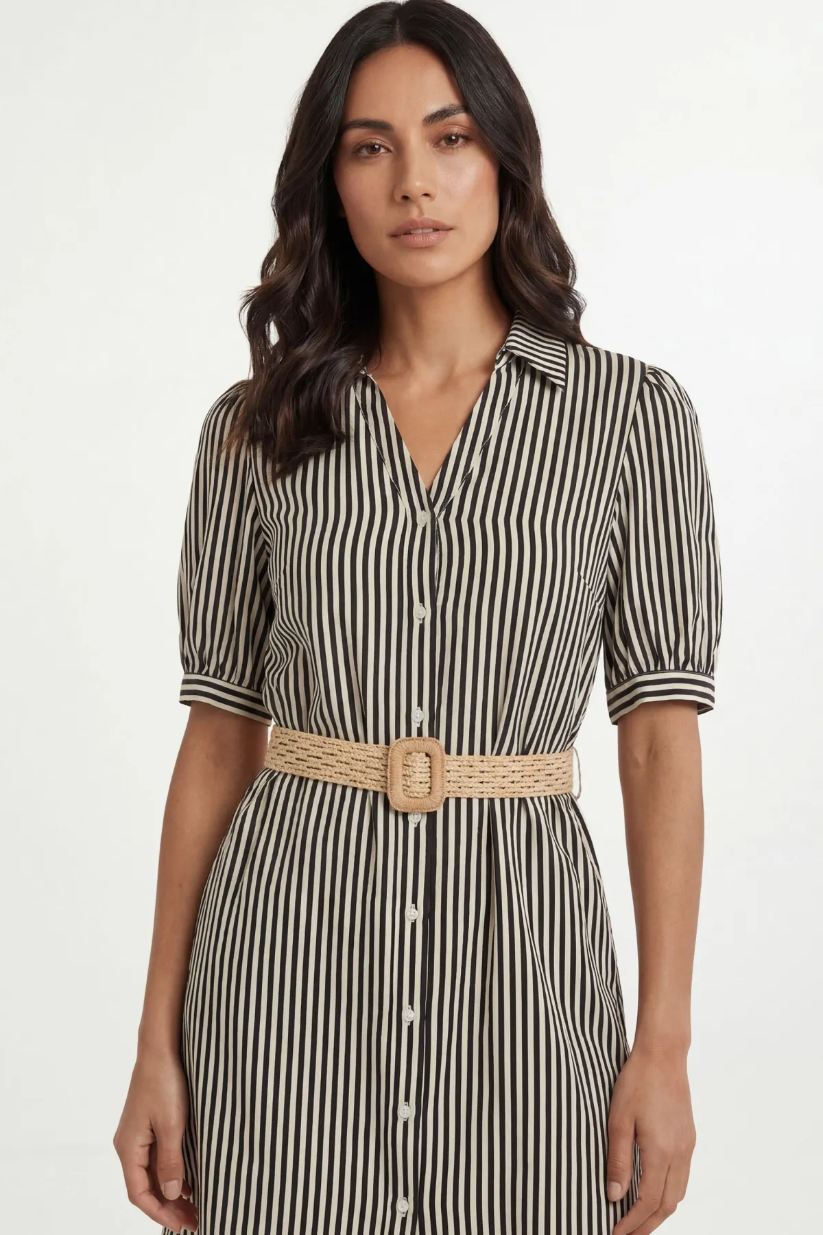 Wallis Robe Midi À Rayures Estivales Avec Ceinture<Femme Robes Chemise|Toutes Les Robes