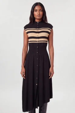 Robe Midi Sans Manches En Maille Mélangée Viscose Petite
