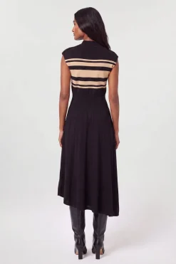 Robe Midi Sans Manches En Maille Mélangée Viscose Petite