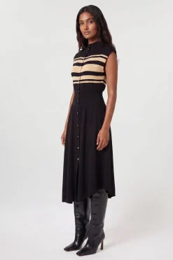 Robe Midi Sans Manches En Maille Mélangée Viscose Petite