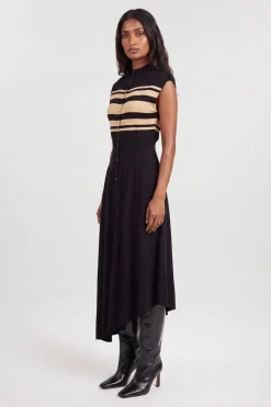 KarenMillen Robe Midi Sans Manches En Maille Mélangée Viscose<Femme Toutes Les Robes|Robes D’Automne