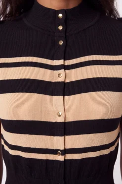 KarenMillen Robe Midi Sans Manches En Maille Mélangée Viscose<Femme Toutes Les Robes|Robes D’Automne