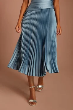 Coast Robe Midi Sans Manches Petite Avec Détails Plissés Au Corsage Et À La Jupe<Femme Robes Mi-Longues|Robes