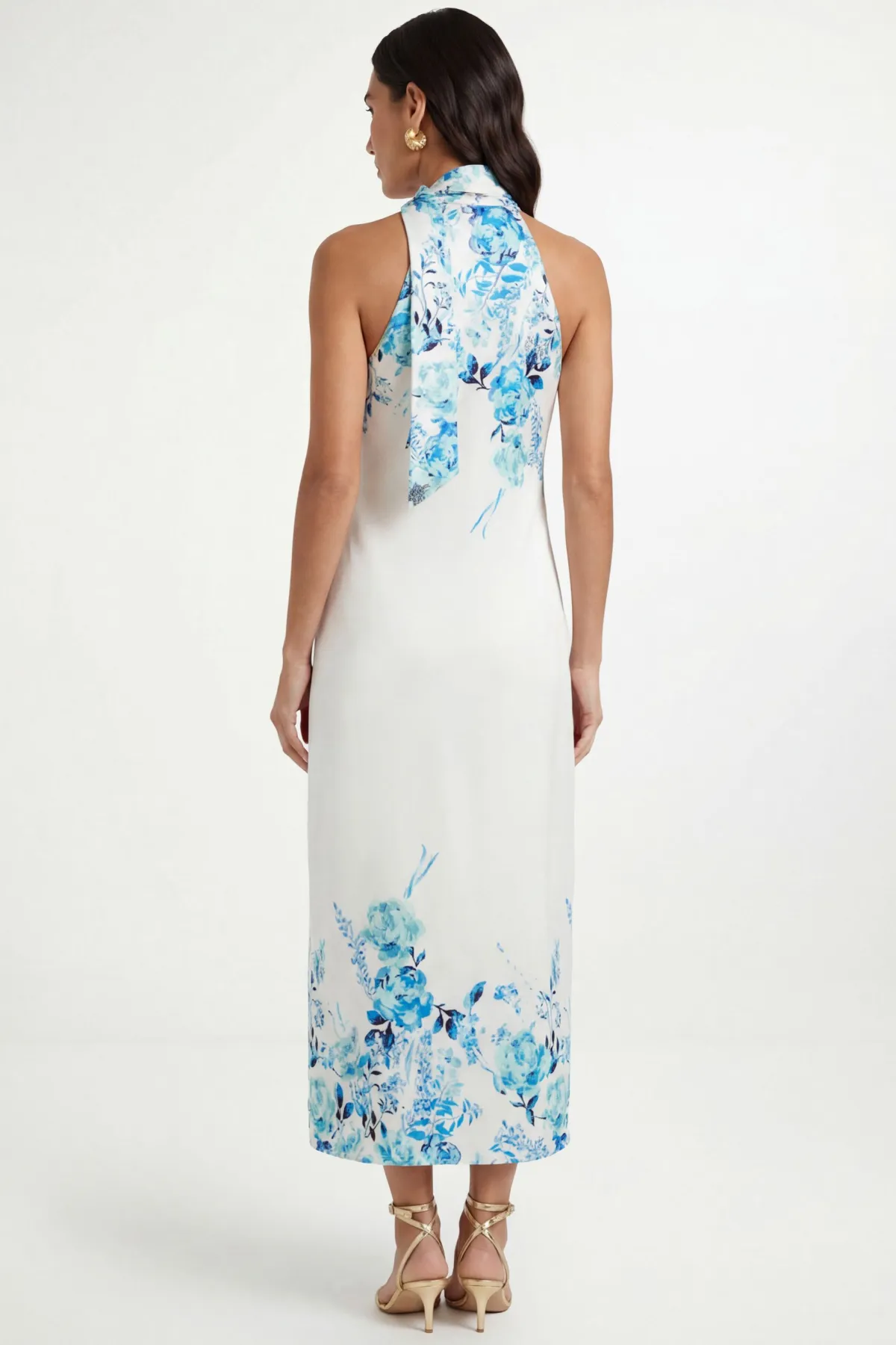 Wallis Robe Midi Satinée À Imprimé Floral Avec Foulard<Femme Robes Mi-Longues|Satin Et Dentelle