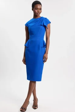 KarenMillen Robe Midi Structurée À Détail Froncé<Femme Toutes Les Robes|Robes Mi-Longues