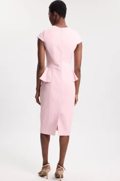 Robe Midi Structurée À Détails Froncés Petite