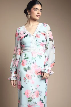 Oasis Robe Midi Étagée À Coupe Biais<Femme Robes Mi-Longues|Robes À Manches Longues
