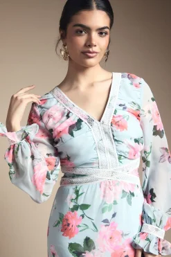 Oasis Robe Midi Étagée À Coupe Biais<Femme Robes Mi-Longues|Robes À Manches Longues