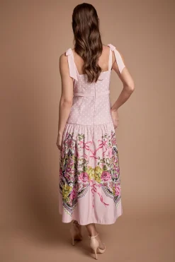 Robe Midi À Taille Basse Avec Détail Nœud