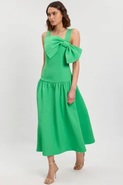 KarenMillen Robe Midi À Taille Basse Avec Détail Nœud<Femme Toutes Les Robes|Robes Noires Nouées