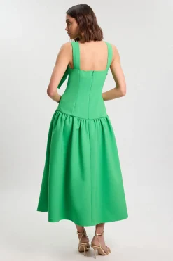 KarenMillen Robe Midi À Taille Basse Avec Détail Nœud<Femme Toutes Les Robes|Robes Noires Nouées