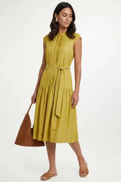 Wallis Robe Midi À Taille Basse Effet Denim Petite<Femme Denim|Robes Mi-Longues