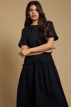 Dorothy Perkins Robe Midi Taille Basse En Jersey Petite<Femme Robes|Robes Mi-Longues