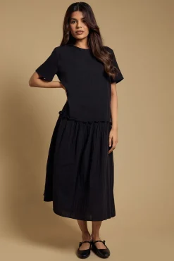 Dorothy Perkins Robe Midi Taille Basse En Jersey Petite<Femme Robes|Robes Mi-Longues