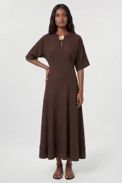 Robe Midi À Taille Basse En Modal
