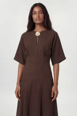 Robe Midi À Taille Basse En Modal