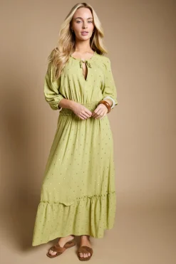 Dorothy Perkins Robe Midi À Taille Froncée Et Jupe À Volants<Femme Robes|Robes Mi-Longues