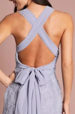 Coast Robe Midi Texturée À Broderies Florales En Mesh<Femme Robes|Robes Mi-Longues