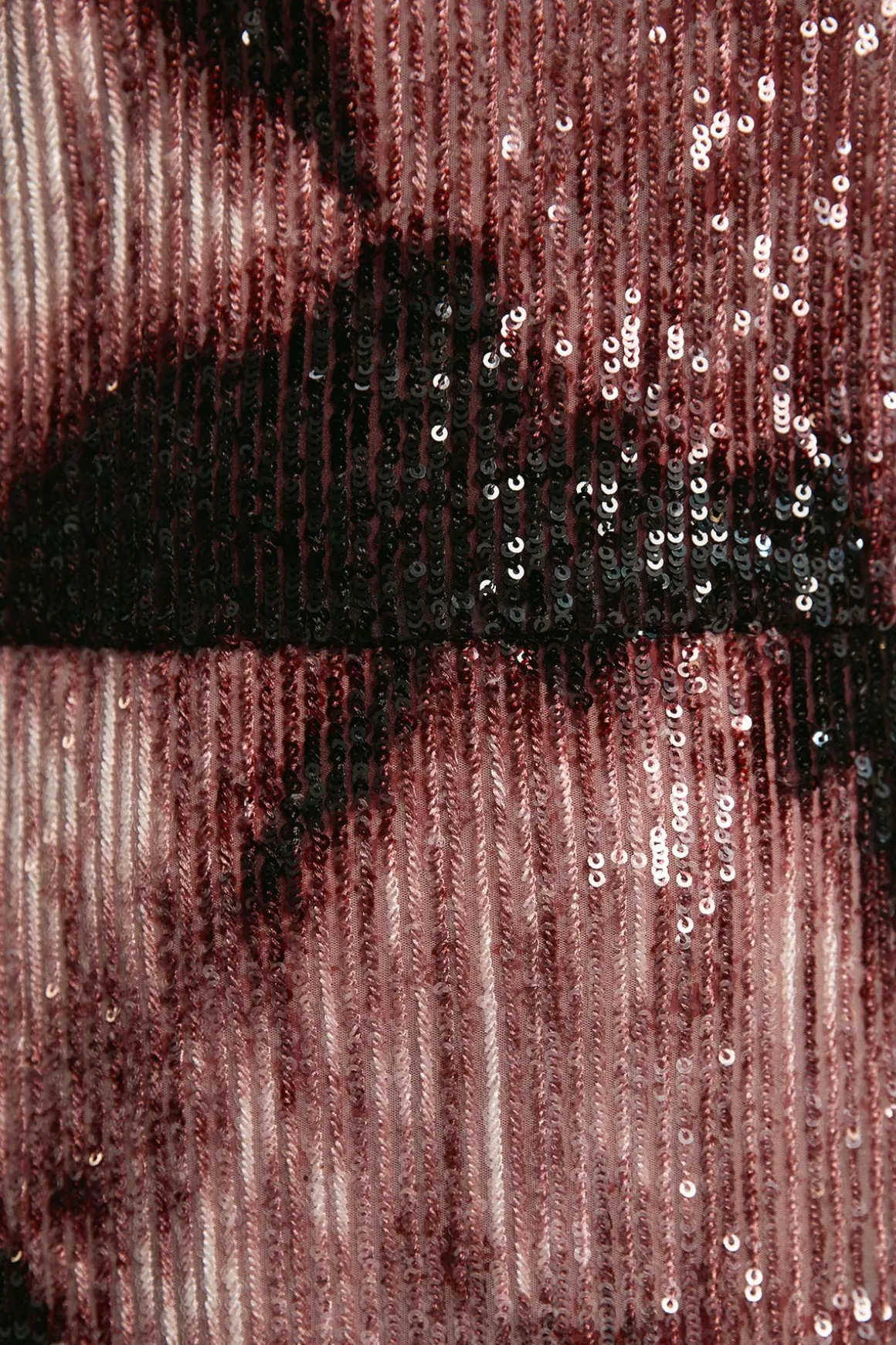 Robe Midi Tissée à Sequins Dégradé Ombre
