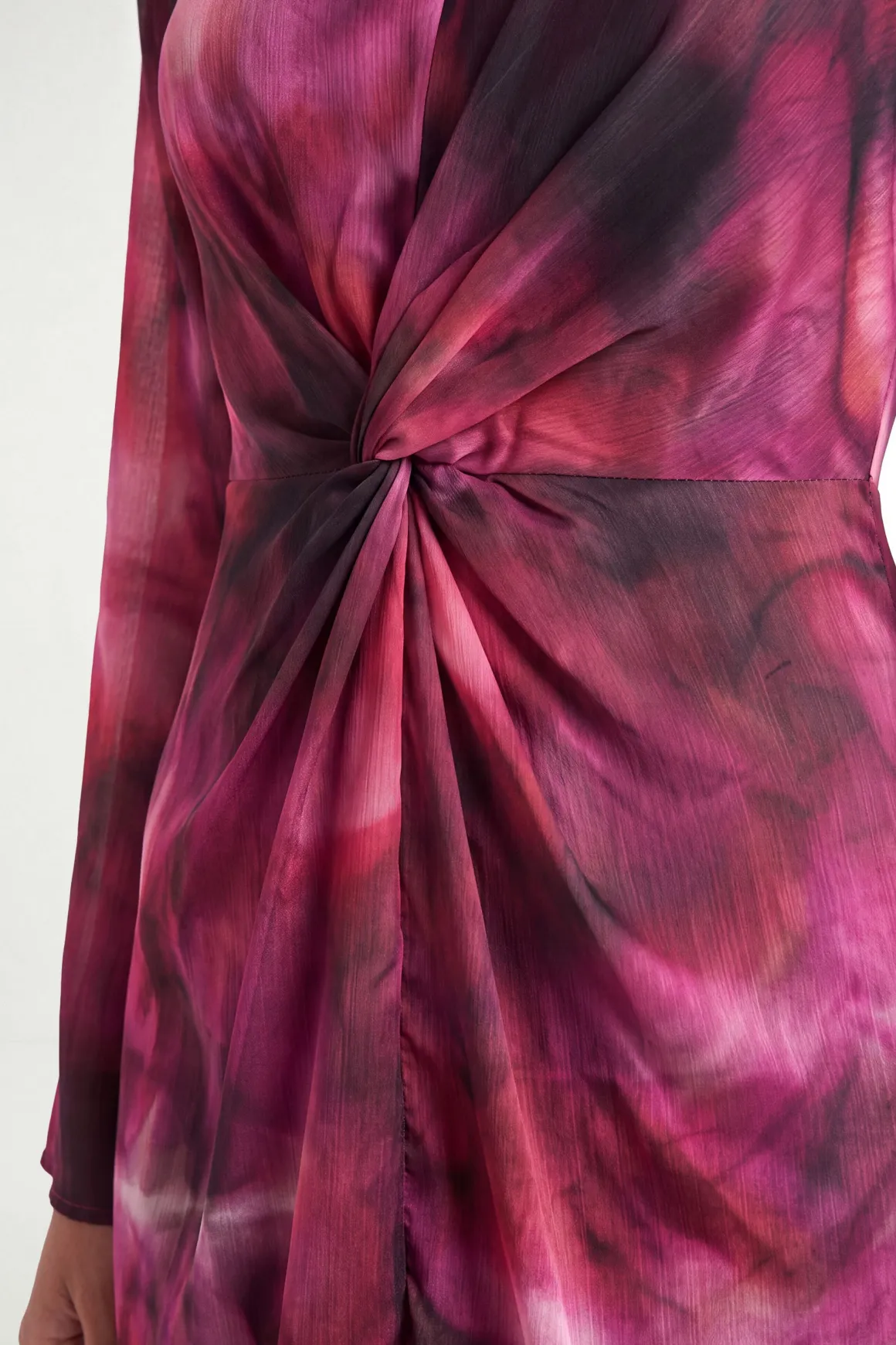 Robe Midi À Torsade Abstraite