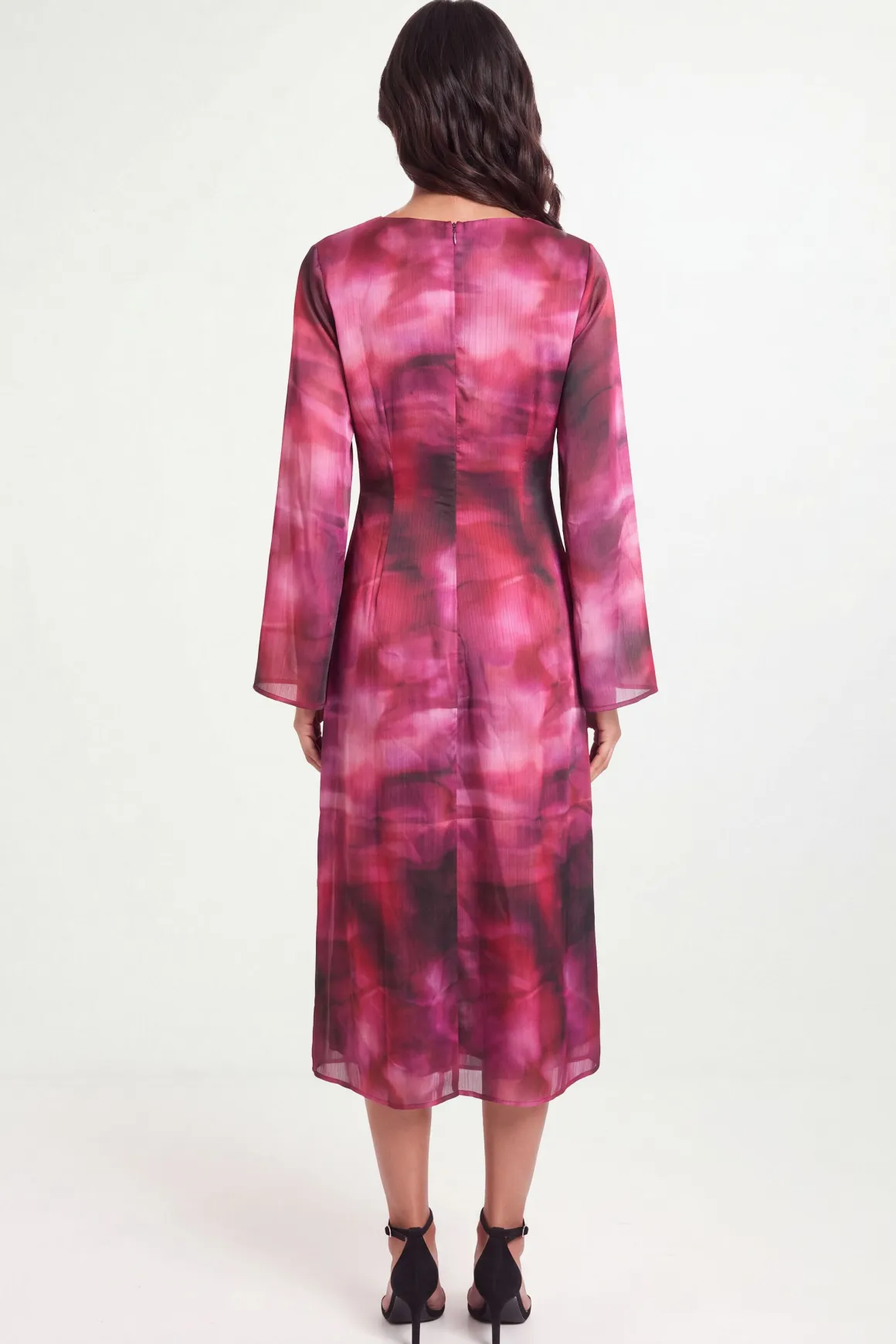 Robe Midi À Torsade Abstraite