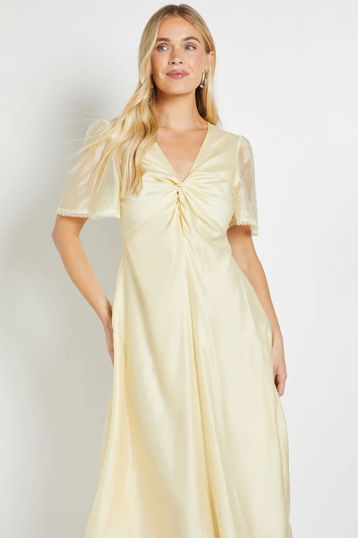 Robe Midi Torsadée En Tencel Petite