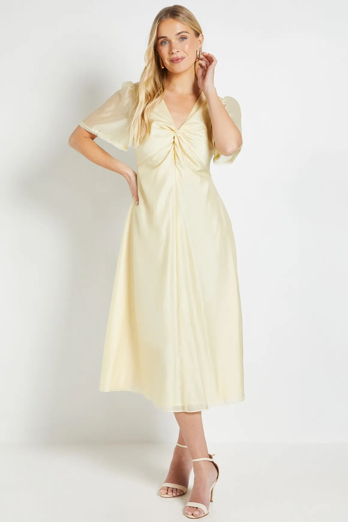 Robe Midi Torsadée En Tencel Petite