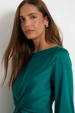 Robe Midi Torsadée À Motif Abstrait