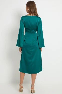 Robe Midi Torsadée À Motif Abstrait