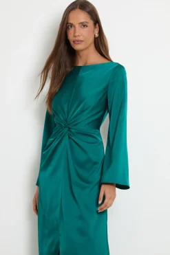 Robe Midi Torsadée À Motif Abstrait