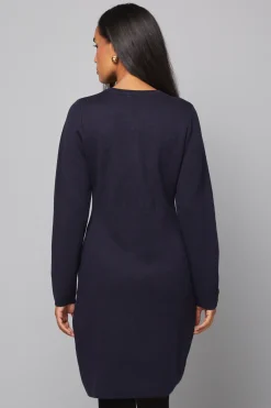 Robe Midi Tricotée à Double Boutonnage