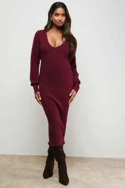 Oasis Robe Midi Tricotée à Encolure Festonnée<Femme Pulls Et Gilets|Toutes Les Mailles