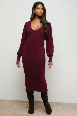 Oasis Robe Midi Tricotée à Encolure Festonnée<Femme Pulls Et Gilets|Toutes Les Mailles